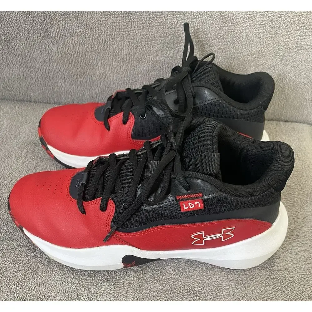Under Armour Lockdown LD7 Youth Basketball Shoes Red Black Size 7Y